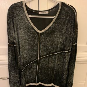Kokun grey and black cashmere sweater